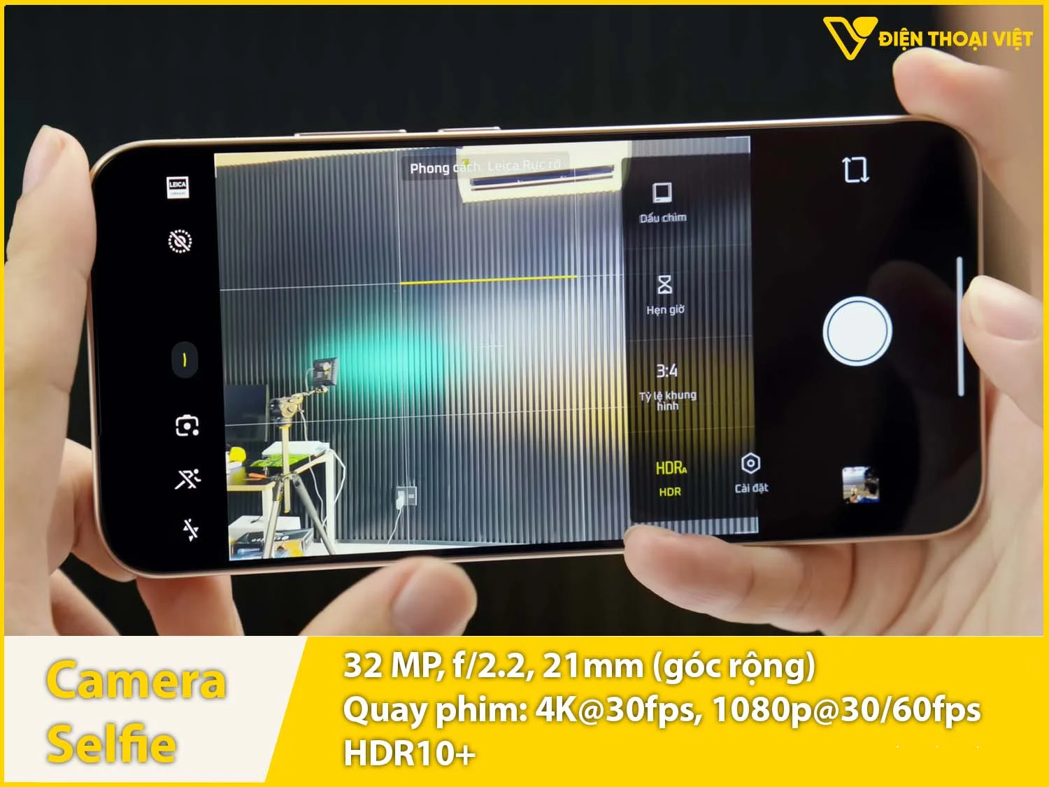 Camera selfie 32MP & Quay video 4K