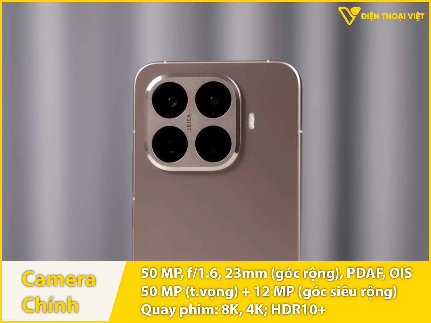 Ba camera Leica 50MP & Quay video 8K