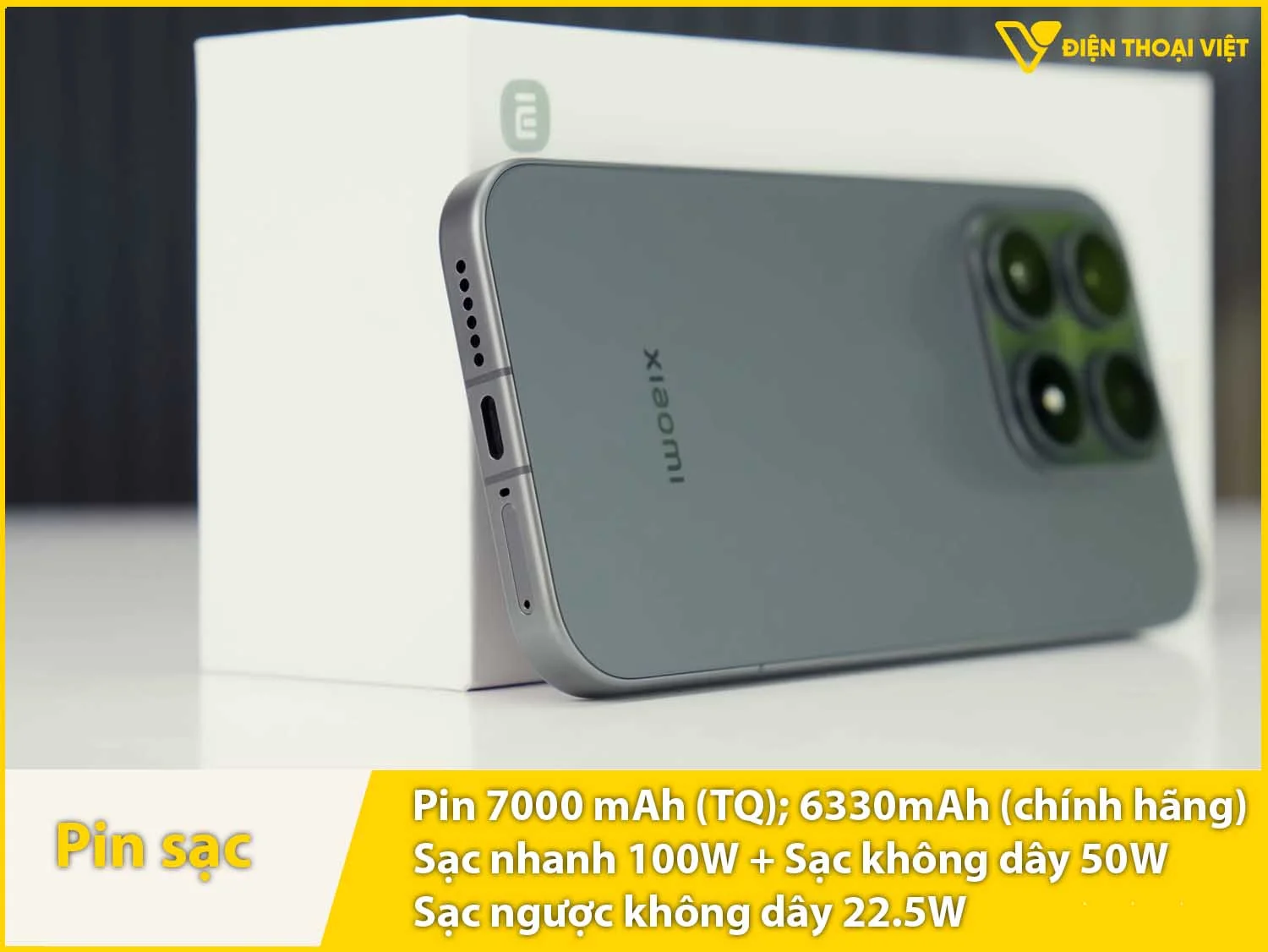 Pin 7000mAh/6330mAh & Sạc nhanh 100W