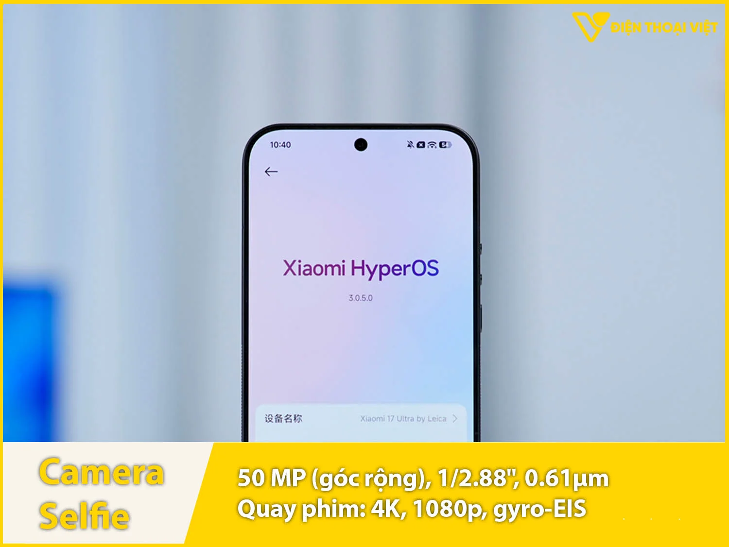 Camera selfie 50MP & Quay phim 4K
