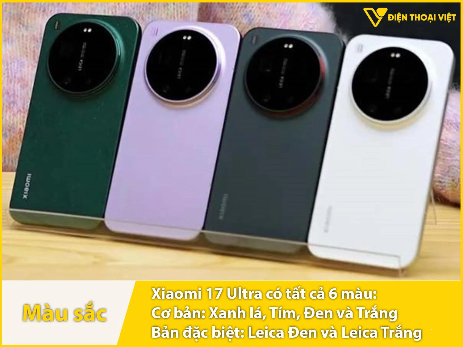 Các màu sắc của Xiaomi 17 Ultra