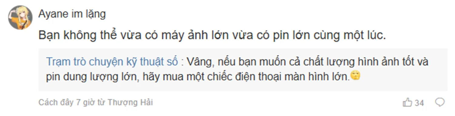 Blogger cho biết muốn cả chất lượng hình ảnh tốt và pin dung lượng lớn, hãy mua một chiếc điện thoại màn hình lớn