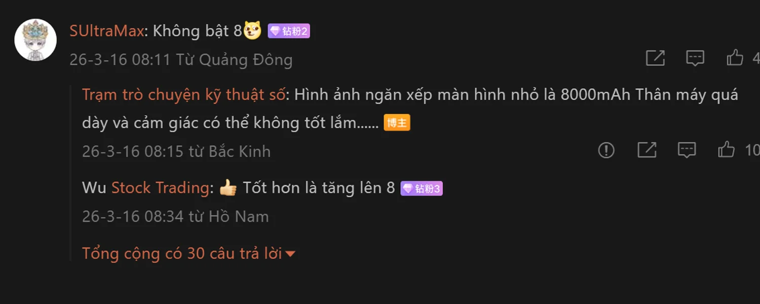 Cộng đồng thảo luận trên bài đăng