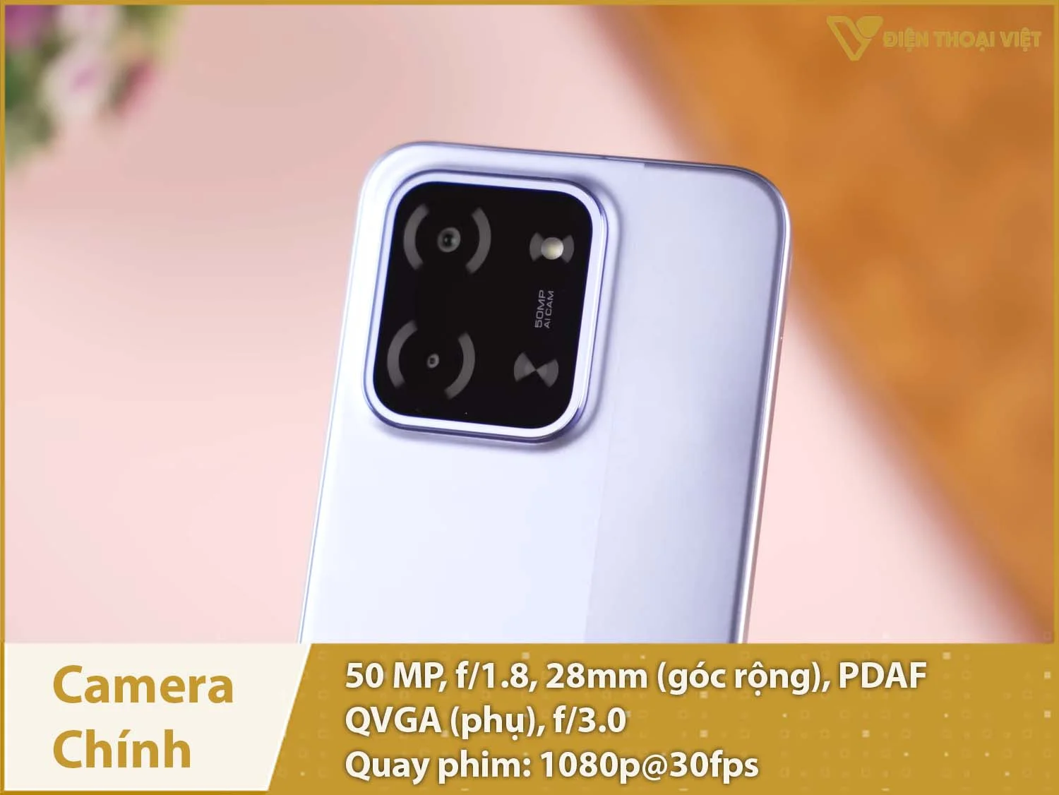 Camera 50MP & Quay phim 1080p 