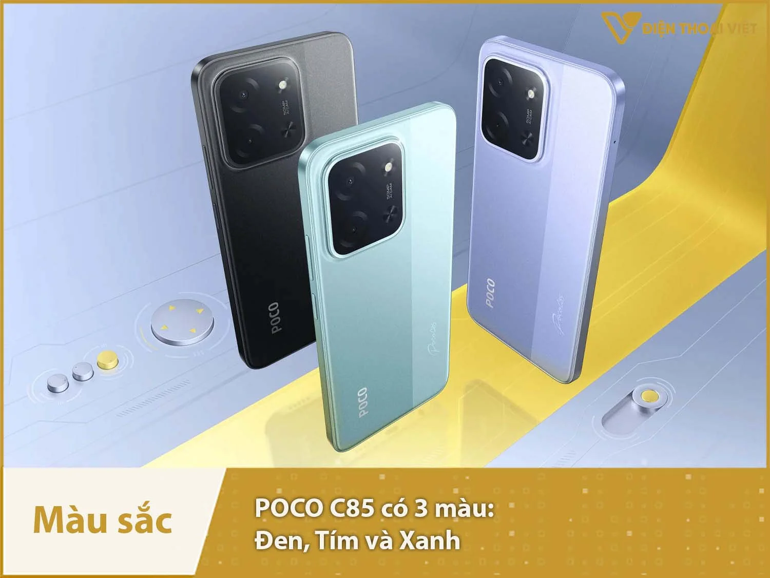 POCO C85 có 3 màu sắc