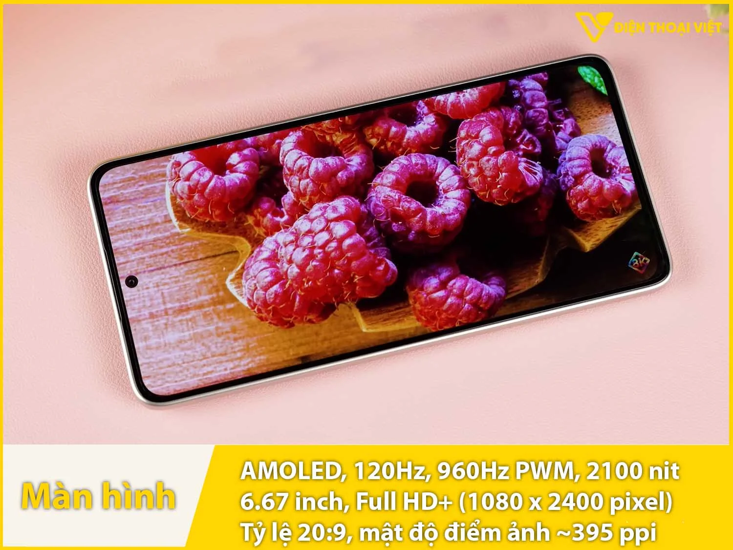 AMOLED 6,67 inch - 120Hz - 2100 nit