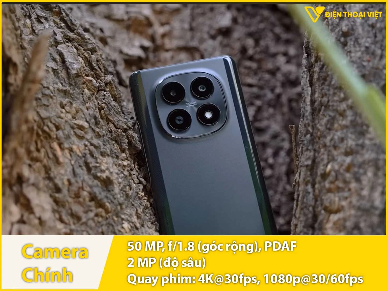 Camera chính 50MP & Quay phim 4K