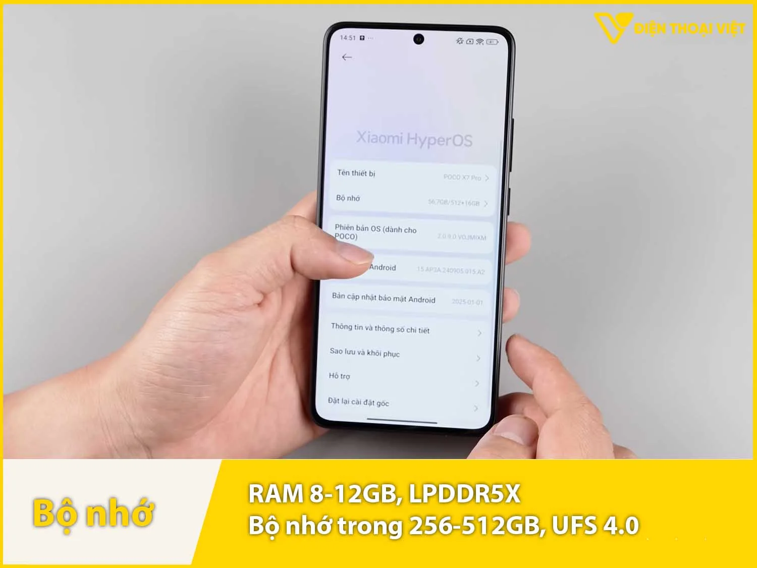 RAM 8-12GB & Bộ nhớ trong 256-512GB