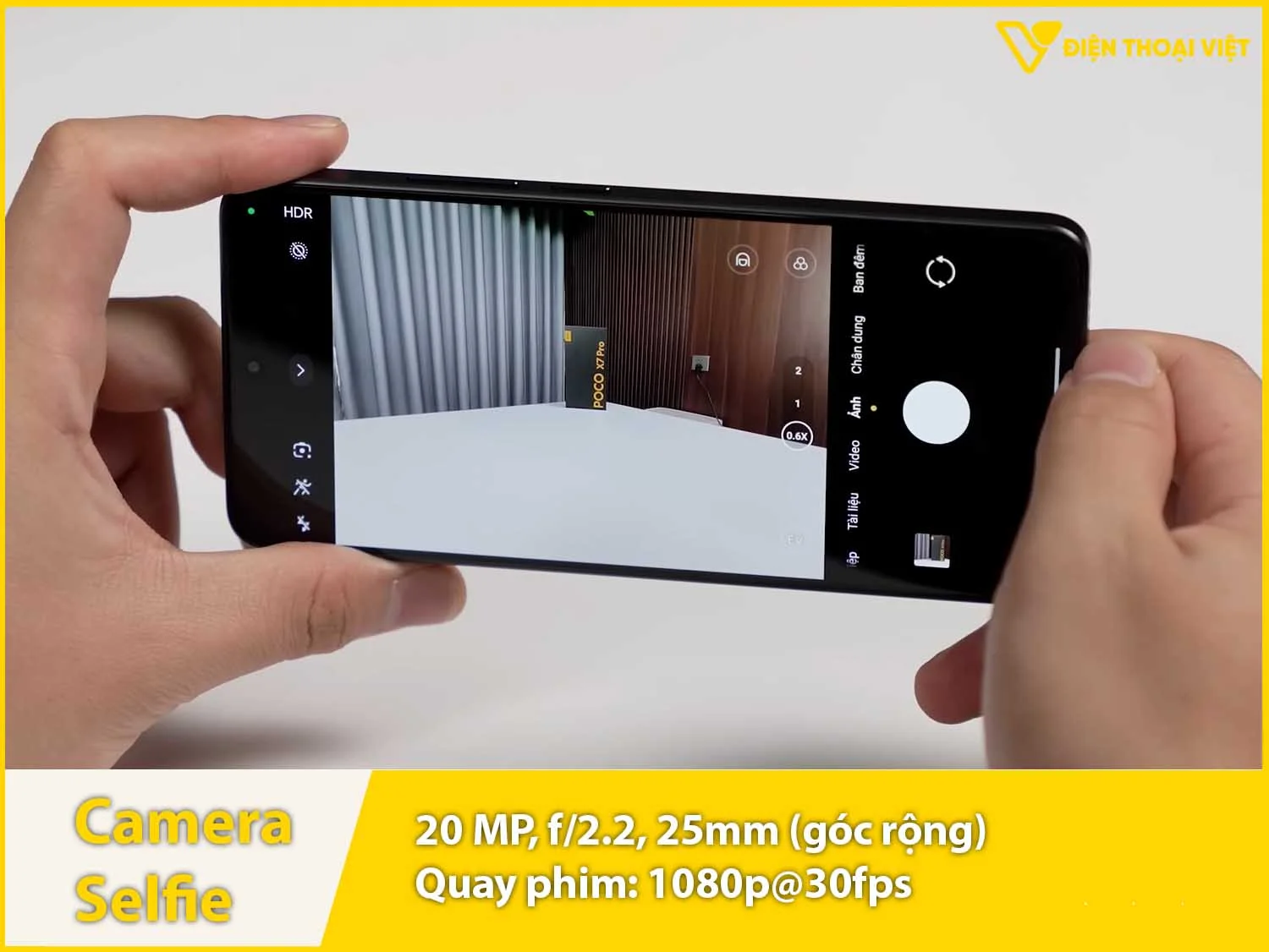 Camera selfie 20MP & Quay video 1080p