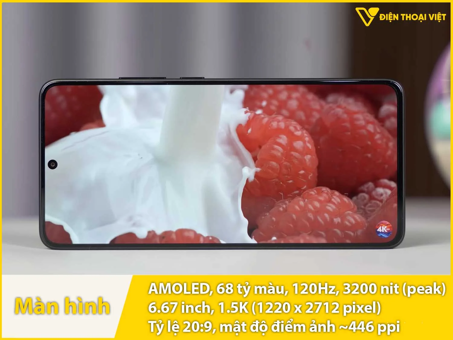 AMOLED 6,67 inch - 120Hz - 3200 nit