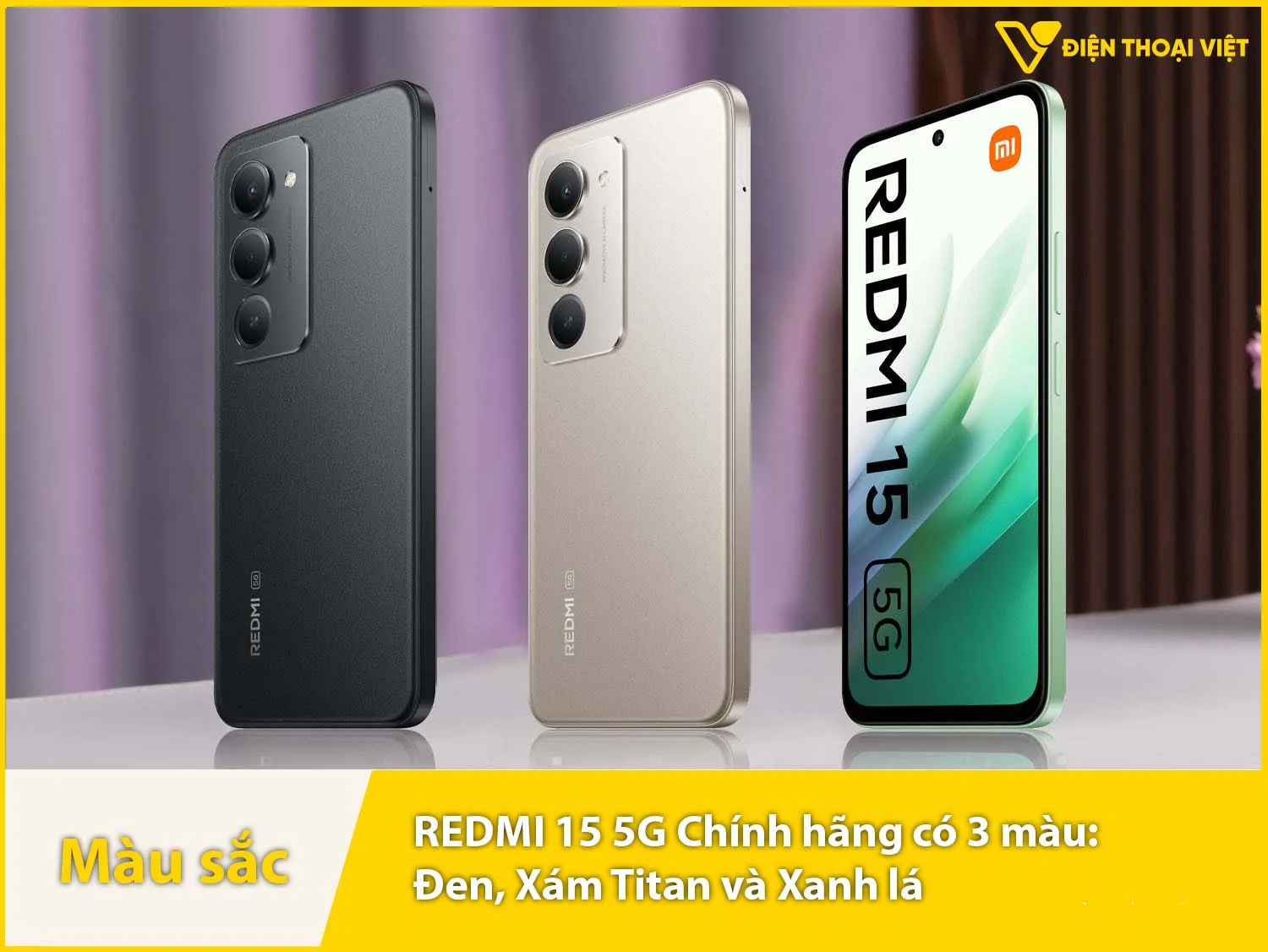 REDMI 15 5G có 3 màu sắc