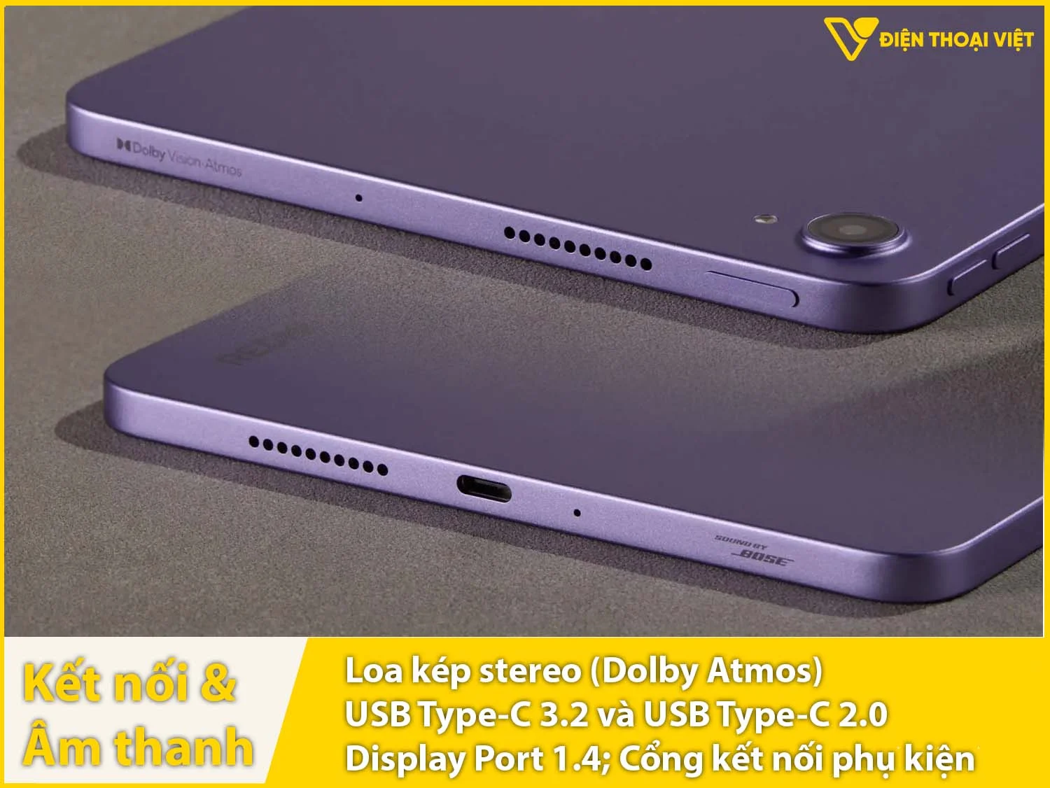 2 cổng kết Type-C & Loa kép