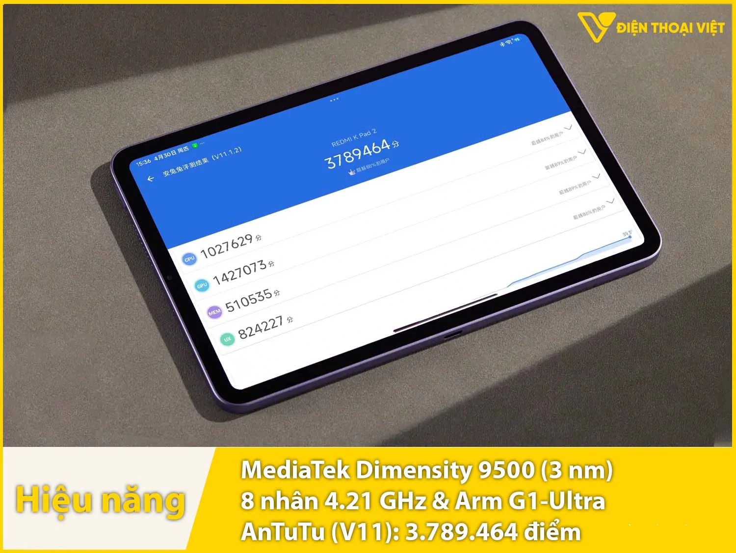 Dimensity 9500 - 3.789.464 điểm AnTuTu