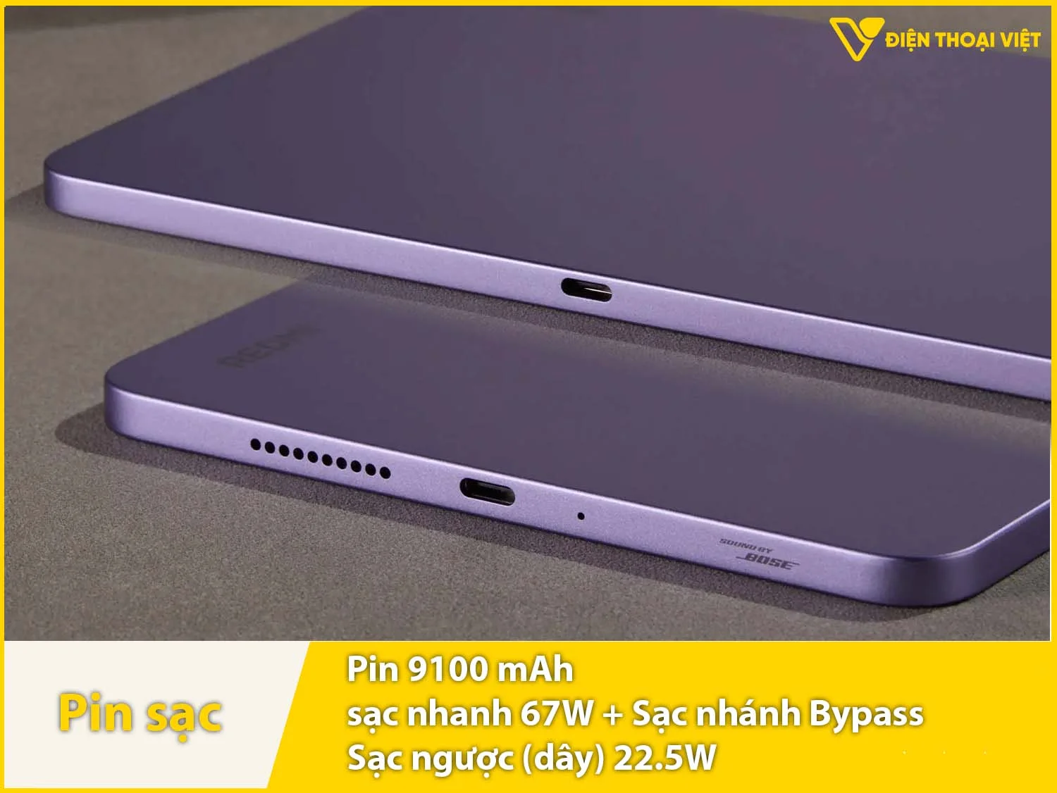Pin 9100mAh và sạc 67W