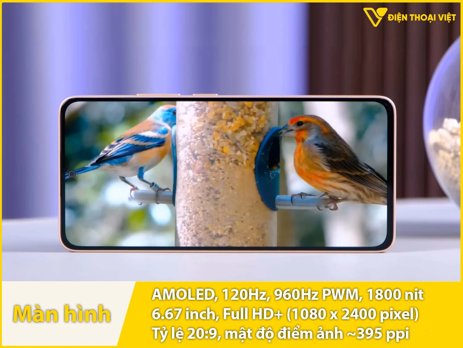 Màn hình AMOLED 120Hz, 6,67 inch Full HD+ độ sáng cao