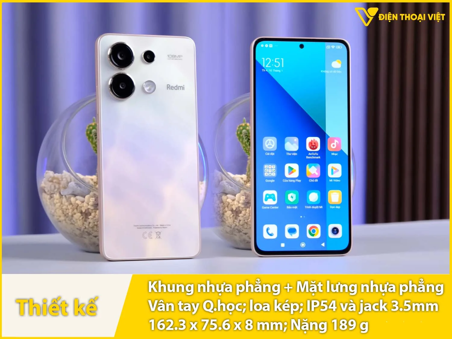 Thiết kế vuông vức, viền màn hình mỏng đều