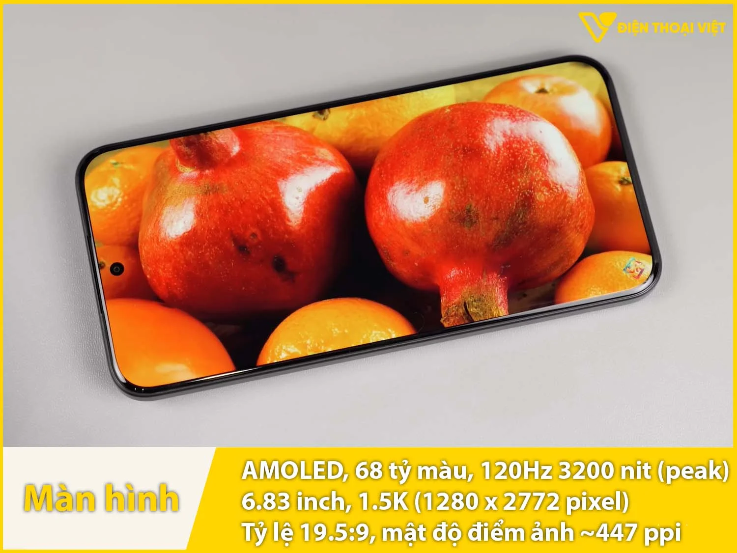 AMOLED 6,83 inch - 120Hz - 3200 nit