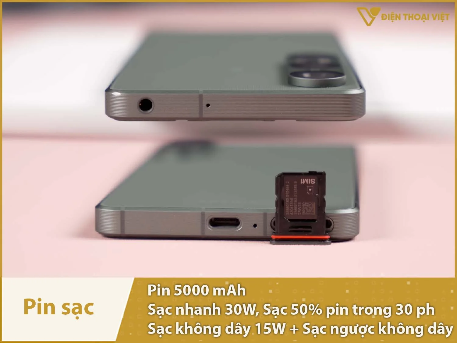 Pin 5000mAh đủ sử dụng cả ngày & Sạc 30W đủ nhanh