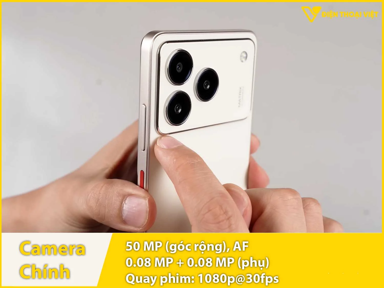 Camera sau 50MP + Ống kính phụ & Quay video 1080p