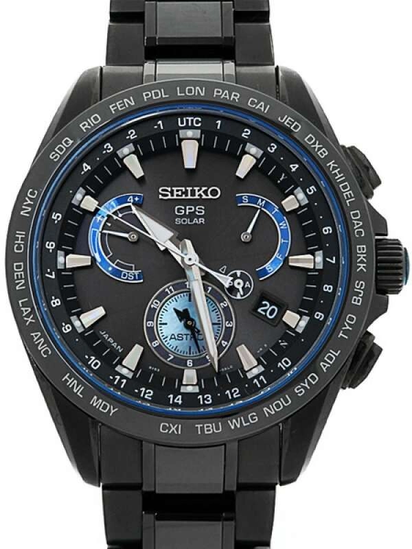 時計 SEIKO ASTRON 8X53 SEIKO Astron Michibiki 8X53-0AT0 Men Solar Radio GPS Black Blue