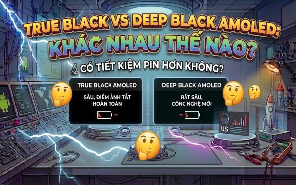 True Black vs Deep Black AMOLED: Khác nhau thế nào? Có tiết kiệm pin hơn không?