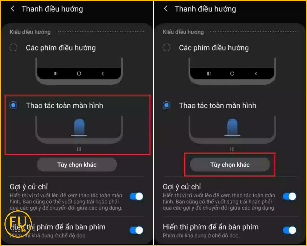 Ẩn thanh điều hướng