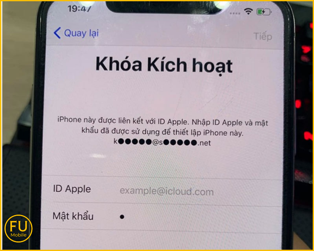 Hình ảnh minh họa cho iPhone dính iCloud