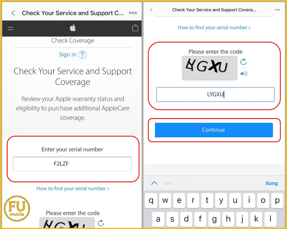 Kiểm tra bảo hành trực tiếp trên trang Web chính thức của Apple