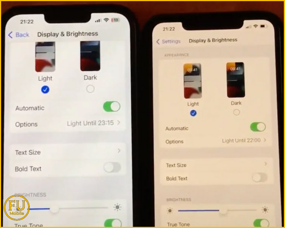 Kiểm tra True Tone và Độ sáng