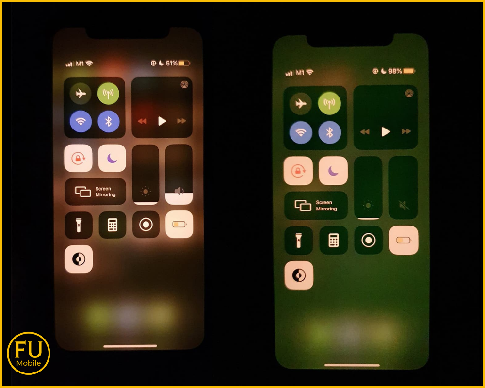 Màn hình iPhone bị ám xanh