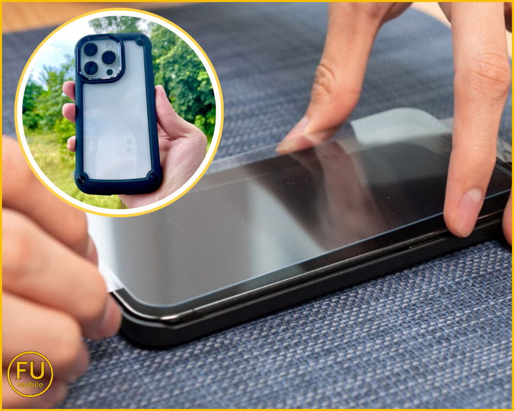 Sau khi sửa màn hình nên dùng kính cường lực chất lượng và ốp lưng có gờ cao