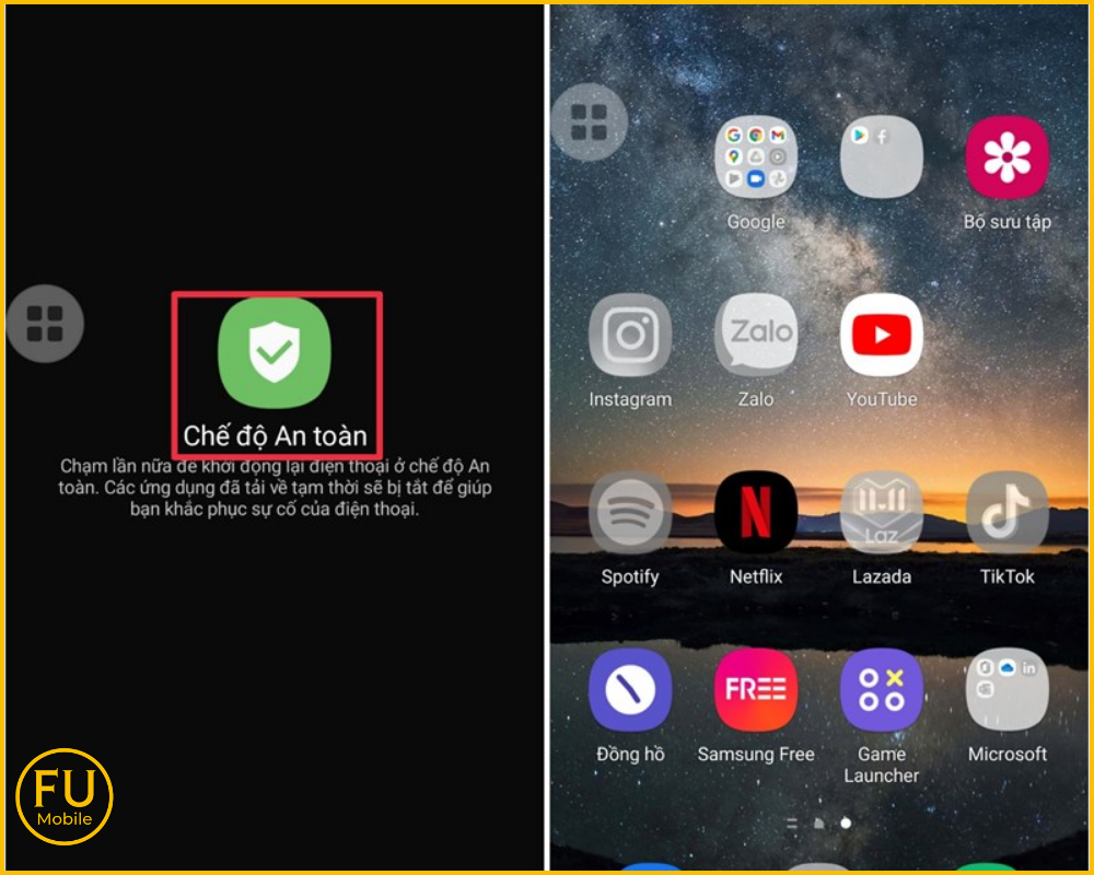 Sử dụng chế độ an toàn