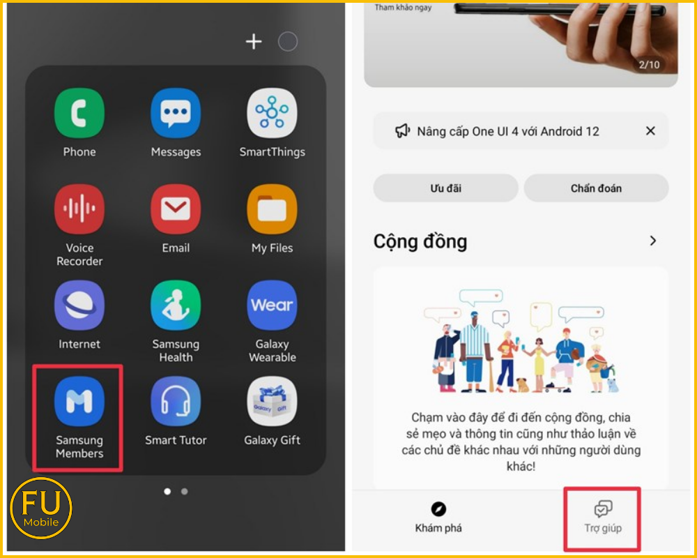 Sử dụng ứng dụng Samsung Members kiểm tra bảo hành