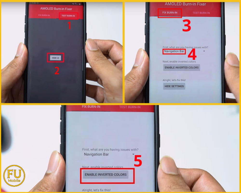 Các bước sử dụng App “Amoled Burn-in Fixer”