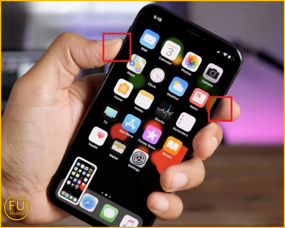 Cách chụp màn hình dòng iPhone X trở về sau