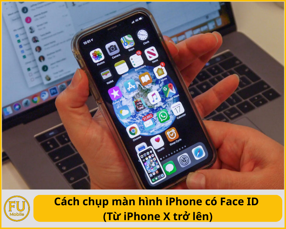 Cách chụp màn hình iPhone có Face ID