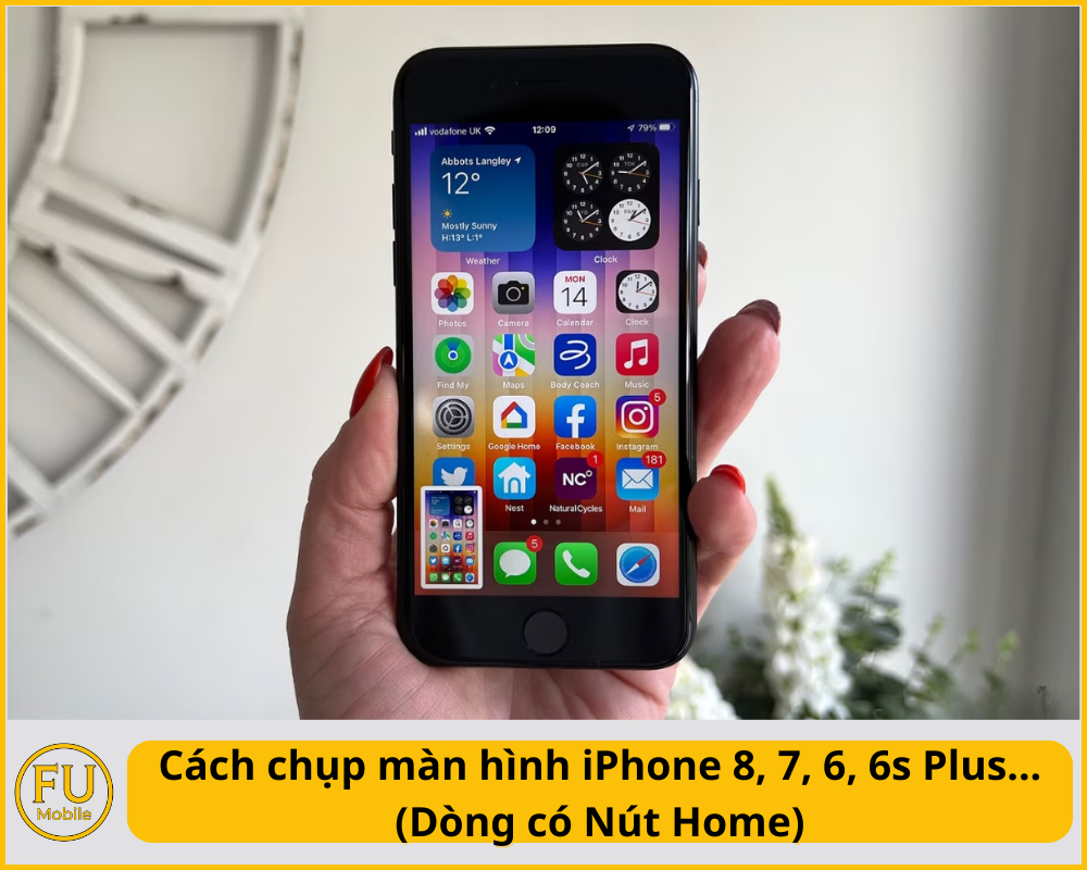 Cách chụp màn hình iPhone dòng có nút Home