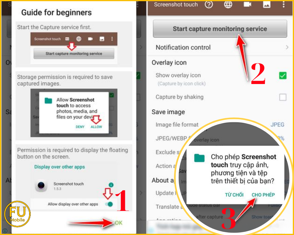Cách sử dụng Screenshot Touch