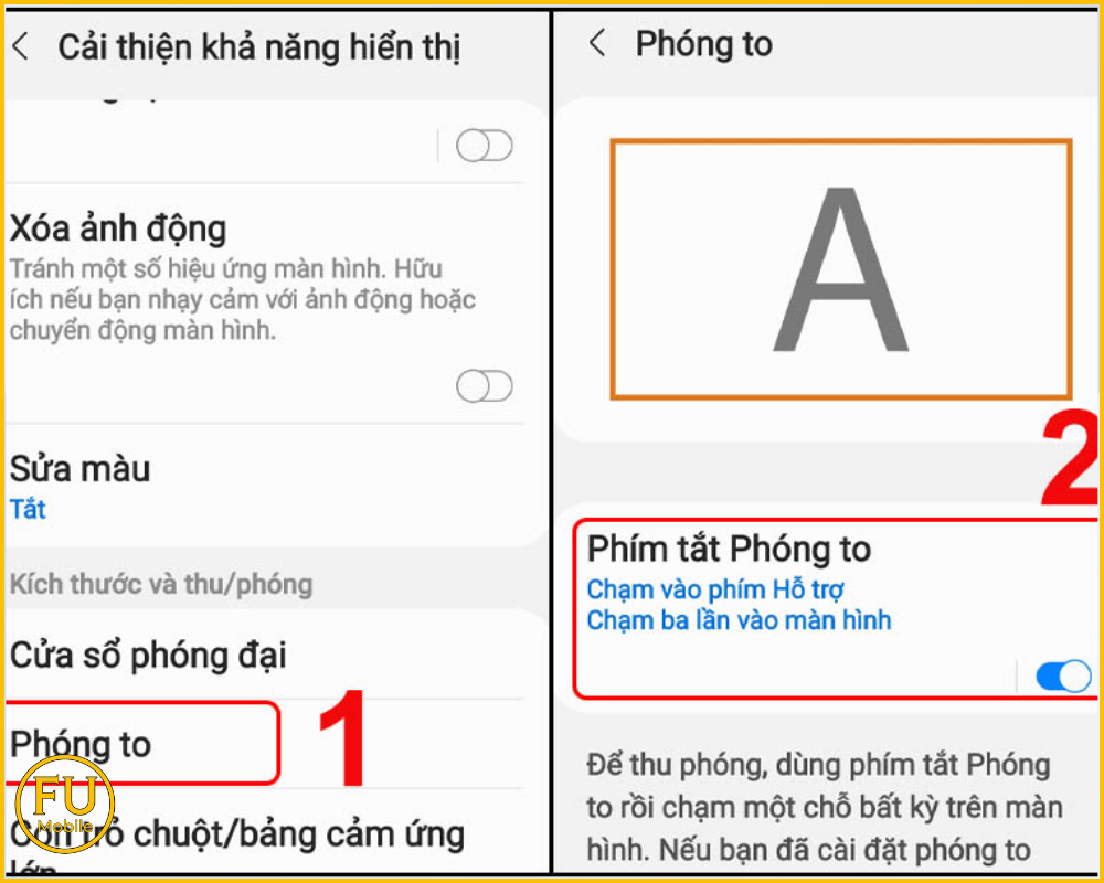 Cách tắt tính năng Phóng to trong Hỗ trợ