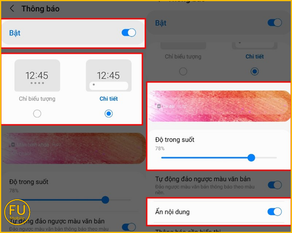 Cách thiết lập hiển thị thông báo trên màn hình khóa Samsung