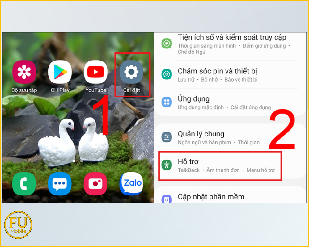 Cách xóa dấu cộng từ tính năng Menu hỗ trợ