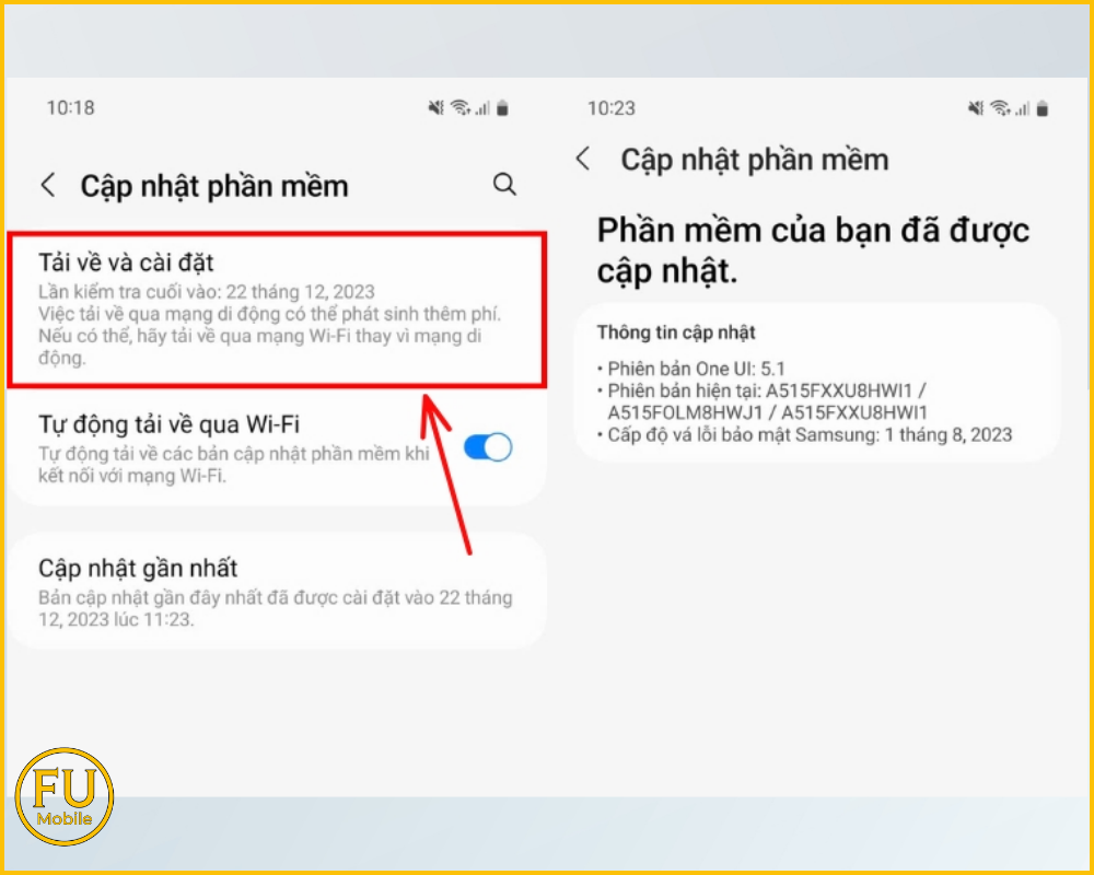 Cập nhật phiên bản phần mềm mới nhất