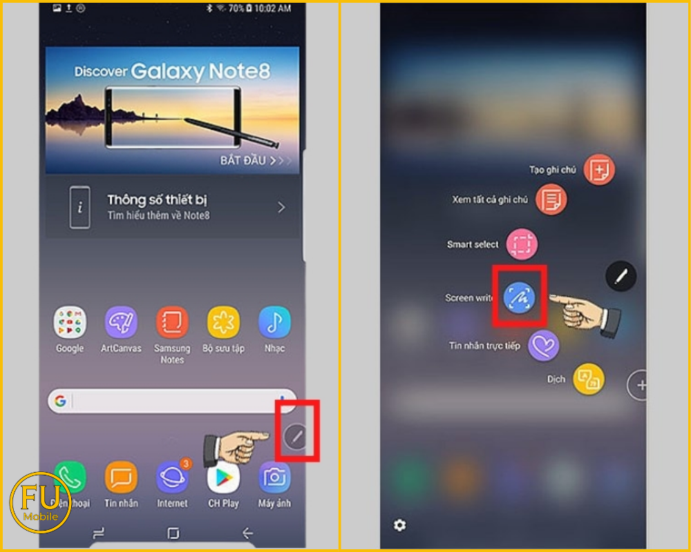 Chụp màn hình Samsung bằng bút S Pen