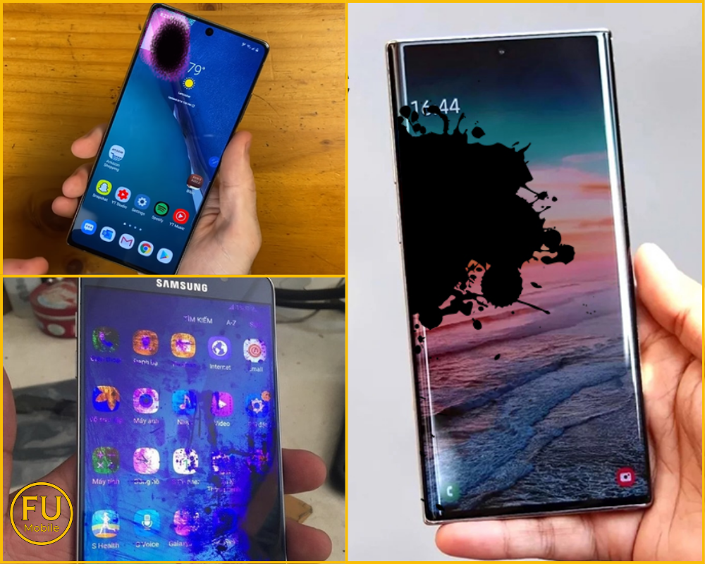Dấu hiệu nhận biết màn hình Samsung bị chảy mực và đốm đen