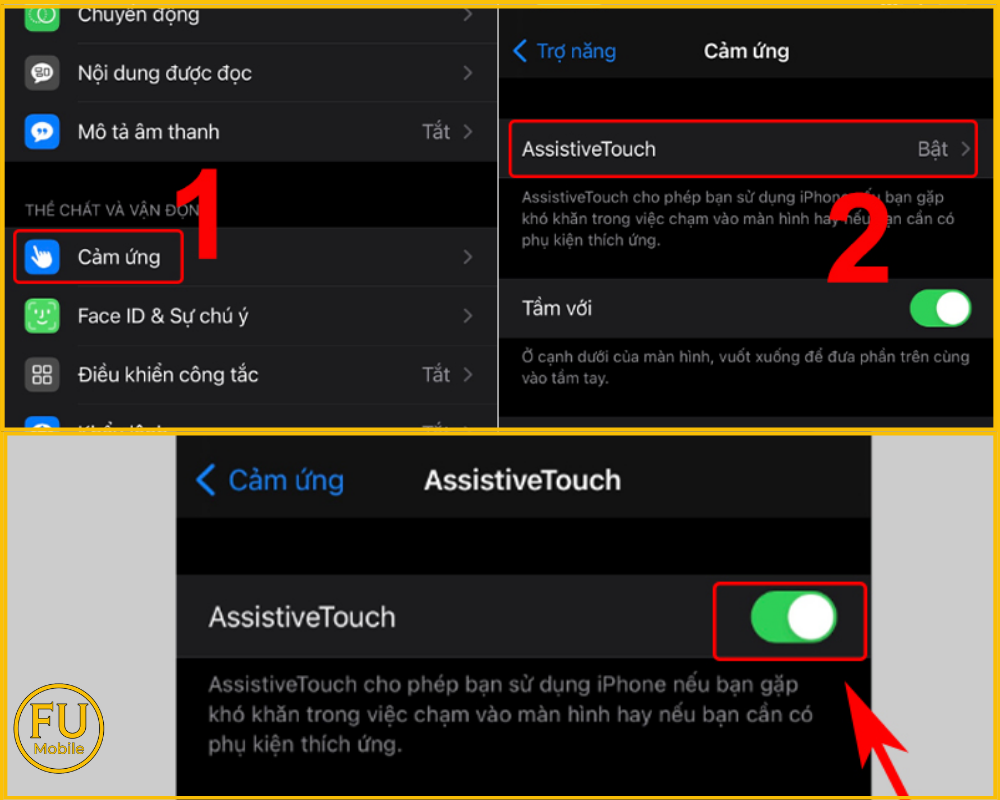 Hướng dẫn bật AssistiveTouch