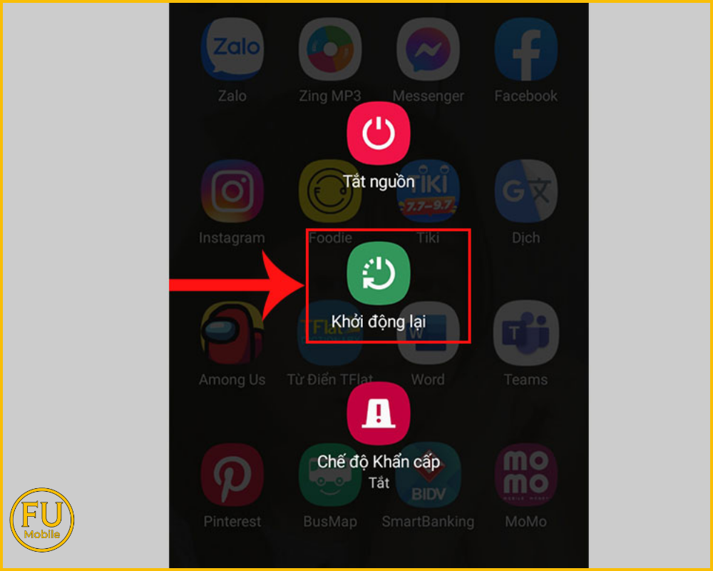 Khởi động lại thiết bị