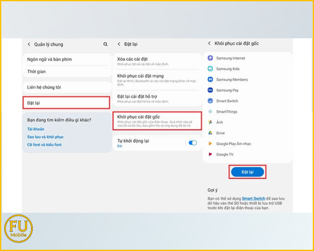 Khôi phục cài đặt gốc S20 Plus