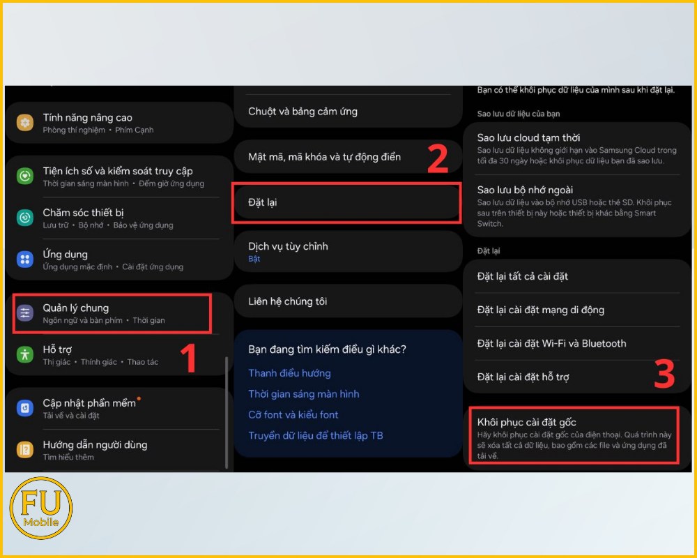 Khôi phục cài đặt gốc với dòng máy Android