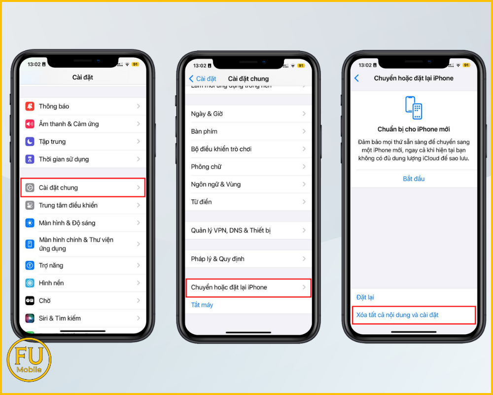 Khôi phục cài đặt gốc với dòng máy iPhone