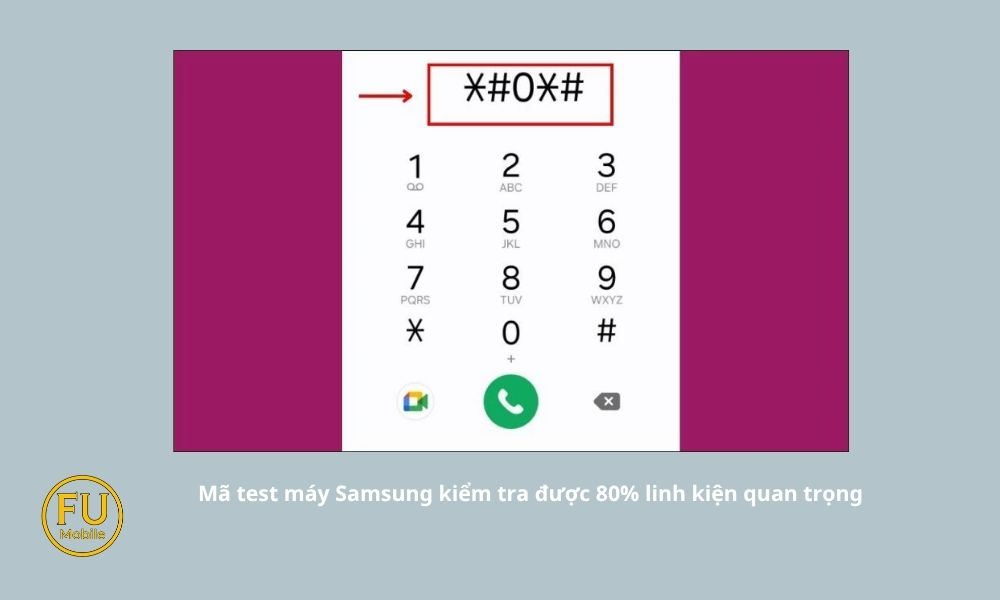 Mã test Samsung